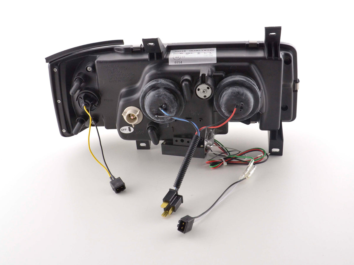 Scheinwerfer Set Daylight LED Tagfahrlicht VW Bus T4 90-96 schwarz Scheinwerfer Set Daylight LED Tagfahrlicht VW Bus T4 90-96 schwarz